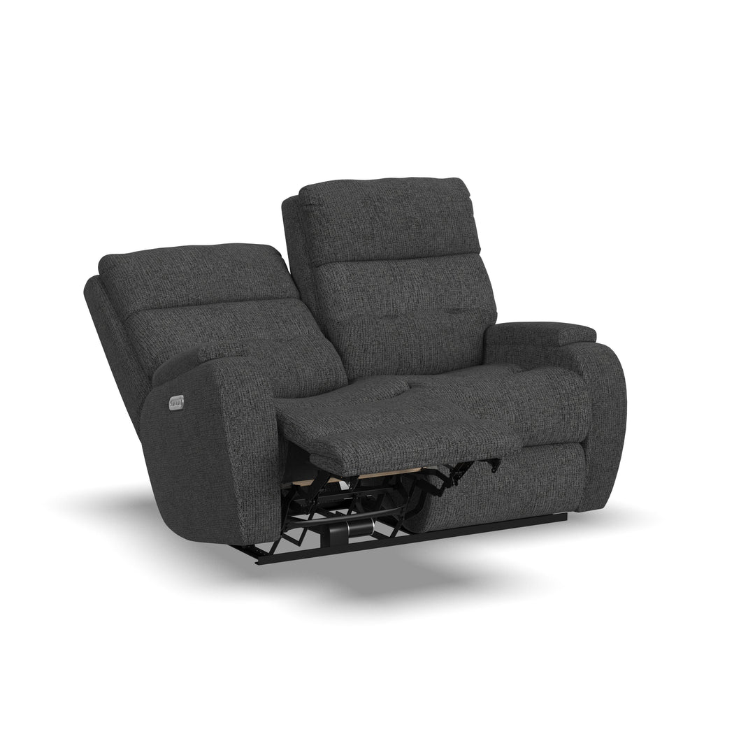 flexsteel-2906-60h-strait-power-reclining-loveseat-with-power-headrests-gray