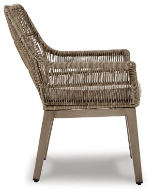 Beach Front Arm Chair with Cushion (Set of 2) - Beige Chair Set modern furniture Contempo Furniture