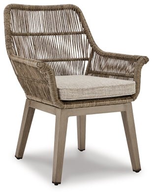 Beach Front Arm Chair with Cushion (Set of 2) - Beige Chair Set modern furniture Contempo Furniture