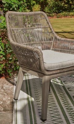 Beach Front Arm Chair with Cushion (Set of 2) - Beige Chair Set modern furniture Contempo Furniture