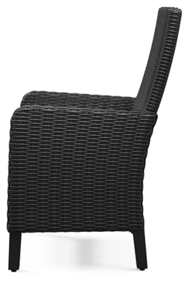 Beachcroft Outdoor Arm Chair with Cushion (Set of 2) - Black Chair Set modern furniture Contempo Furniture