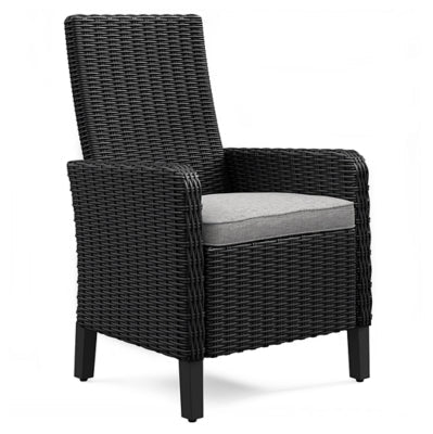 Beachcroft Outdoor Arm Chair with Cushion (Set of 2) - Black Chair Set modern furniture Contempo Furniture