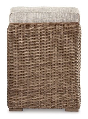 Beachcroft Outdoor Armless Chair with Cushion - Beige Armless Chair modern furniture Contempo Furniture