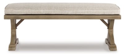Beachcroft Outdoor Bench with Cushion - Beige Bench modern furniture Contempo Furniture