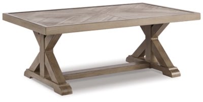 Beachcroft Outdoor Coffee Table - Beige Coffee Table modern furniture Contempo Furniture