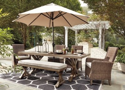 Beachcroft Outdoor Dining Table - Beige Dining Table modern furniture Contempo Furniture