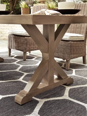 Beachcroft Outdoor Dining Table - Beige Dining Table modern furniture Contempo Furniture