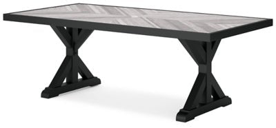 Beachcroft Outdoor Dining Table - Black Dining Table modern furniture Contempo Furniture