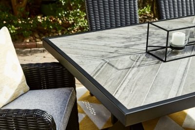 Beachcroft Outdoor Dining Table - Black Dining Table modern furniture Contempo Furniture