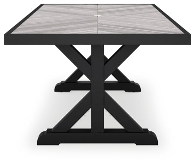 Beachcroft Outdoor Dining Table - Black Dining Table modern furniture Contempo Furniture