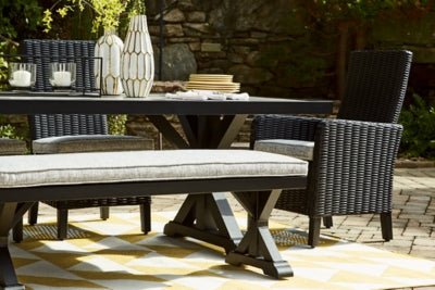 Beachcroft Outdoor Dining Table - Black Dining Table modern furniture Contempo Furniture