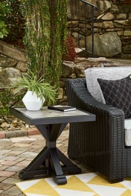 Beachcroft Outdoor End Table - Black End Table modern furniture Contempo Furniture