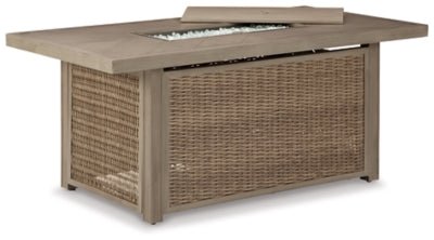 Beachcroft Outdoor Fire Pit Table - Beige Fire Pits modern furniture Contempo Furniture