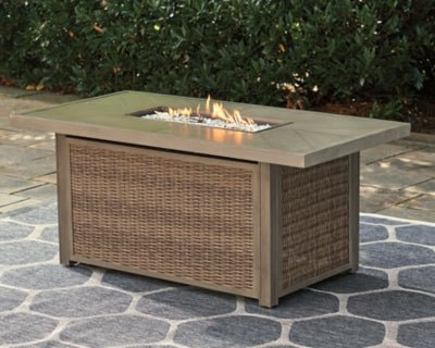 Beachcroft Outdoor Fire Pit Table - Beige Fire Pits modern furniture Contempo Furniture