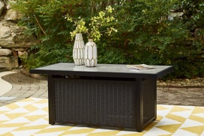 Beachcroft Outdoor Fire Pit Table - Black Fire Pits modern furniture Contempo Furniture