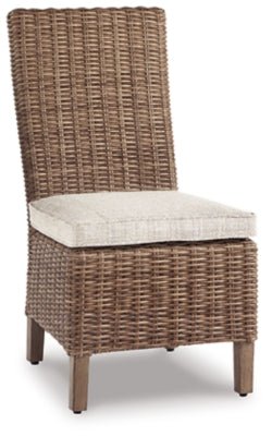Beachcroft Outdoor Side Chair with Cushion (Set of 2) - Beige Chair Set modern furniture Contempo Furniture