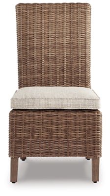 Beachcroft Outdoor Side Chair with Cushion (Set of 2) - Beige Chair Set modern furniture Contempo Furniture