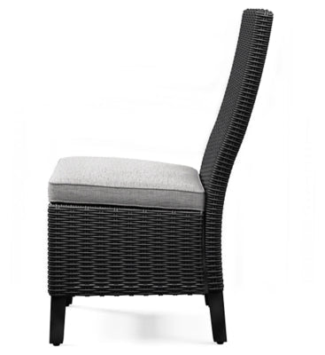 Beachcroft Outdoor Side Chair with Cushion (Set of 2) - Black Chair Set modern furniture Contempo Furniture