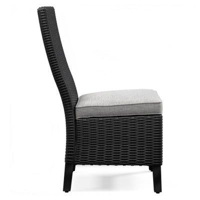 Beachcroft Outdoor Side Chair with Cushion (Set of 2) - Black Chair Set modern furniture Contempo Furniture