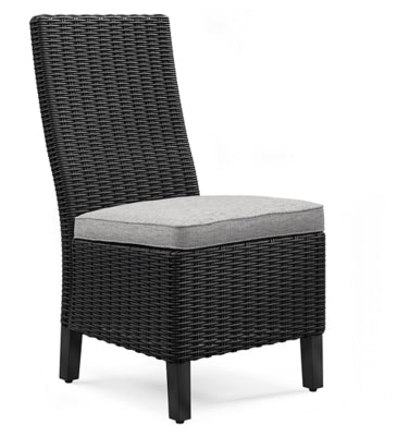 Beachcroft Outdoor Side Chair with Cushion (Set of 2) - Black Chair Set modern furniture Contempo Furniture