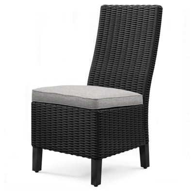 Beachcroft Outdoor Side Chair with Cushion (Set of 2) - Black Chair Set modern furniture Contempo Furniture