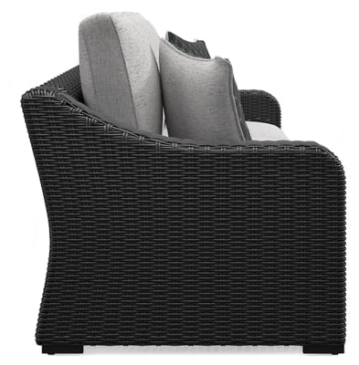Beachcroft Outdoor Sofa with Cushion - Black Outdoor Seating modern furniture Contempo Furniture