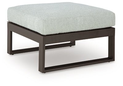 Beachloft Outdoor Ottoman with Cushion - Black Ottoman modern furniture Contempo Furniture