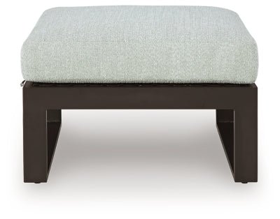 Beachloft Outdoor Ottoman with Cushion - Black Ottoman modern furniture Contempo Furniture