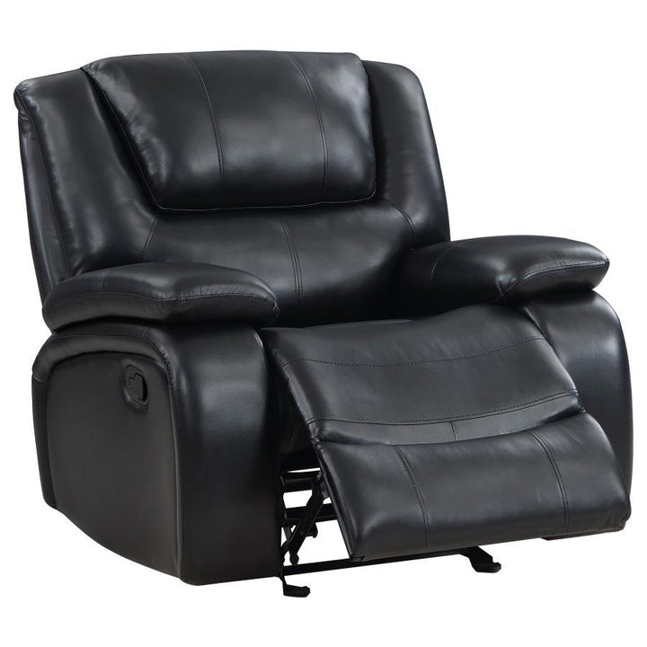 Camila - Upholstered Glider Recliner Chair - Black