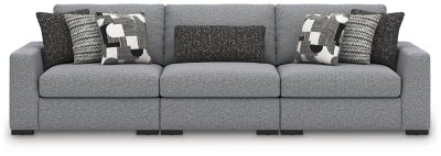 Bealton 3 - Piece Sectional - Gray Stationary Sectional modern furniture Contempo Furniture