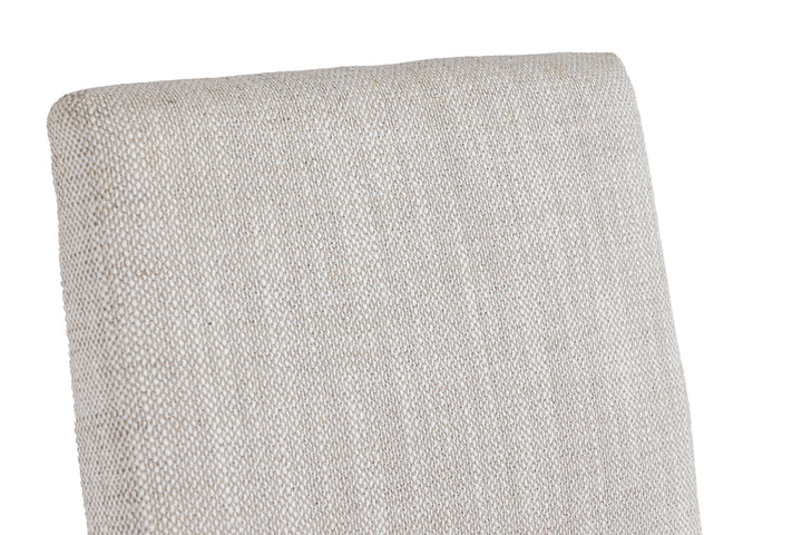 Beasley - Modern Off-White Linen + Brass Counter Chair