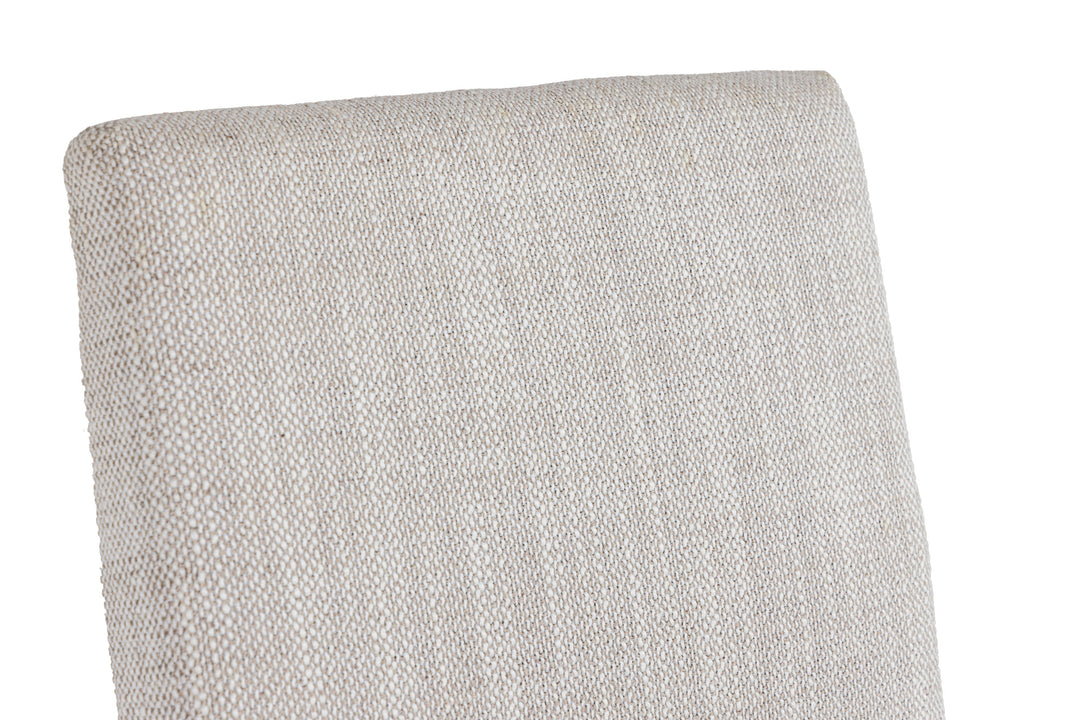 Beasley - Modern Off-White Linen + Brass Counter Chair