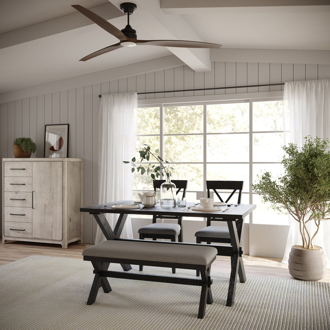 Beauvoir Rectangular Wood Dining Table in Deep Almond Table modern furniture Contempo Furniture