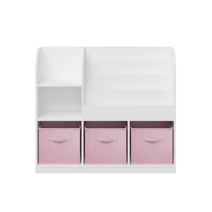 kids-bookcase-and-bookshelf-multifunctional-bookcase-white-pink