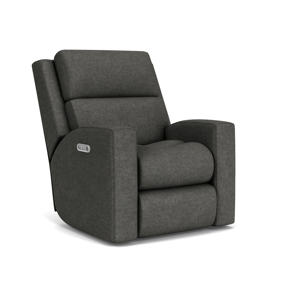 Score Power Recliner With Power Headrest & Lumbar Dark Gray