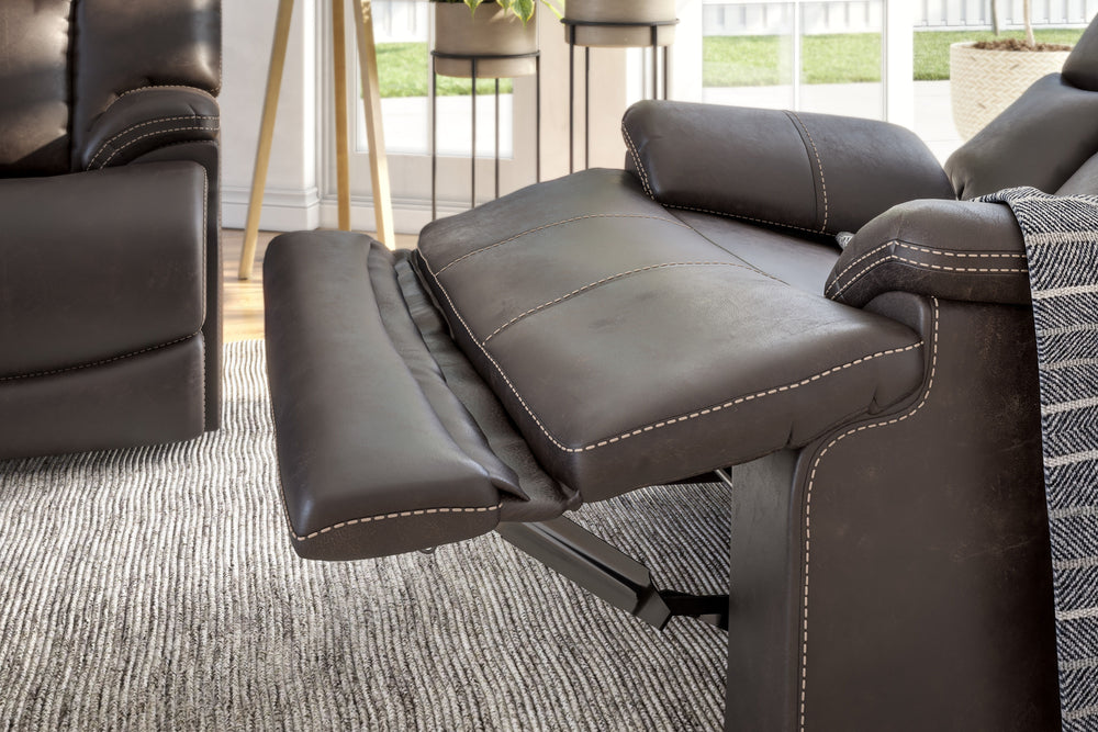 Clive Fabric Power Recliner with Power Headrest & Lumbar in Clove