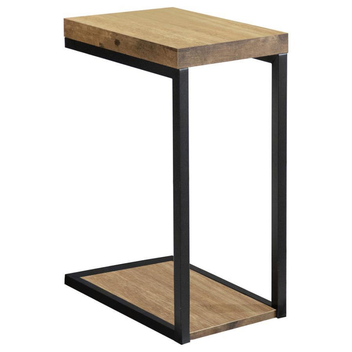 Beck - Engineered Wood C - Shape Sofa Side Table - Antique Nutmeg Side Table modern furniture Contempo Furniture