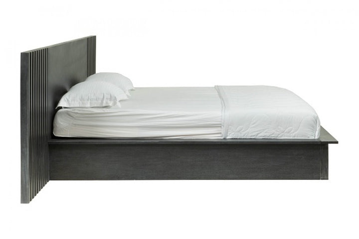 Manchester- Contemporary Platform Dark Grey Bed with Drawers