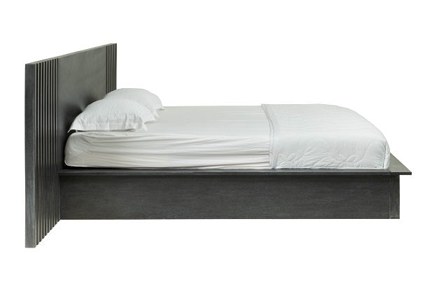 Manchester- Contemporary Platform Dark Grey Q Bed