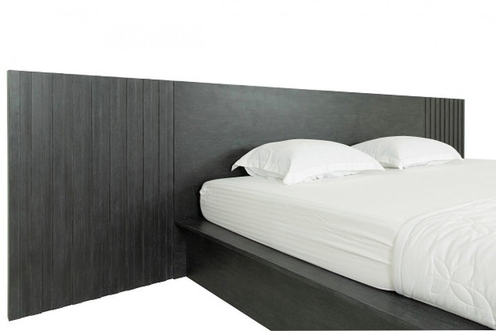 Manchester Contemporary Platform Dark Grey Bed with Drawers