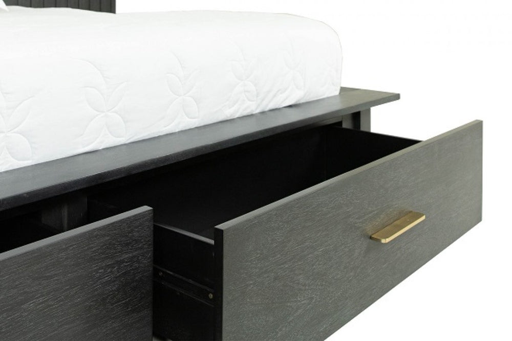 Manchester- Contemporary Dark Grey Bedroom Set - View 5