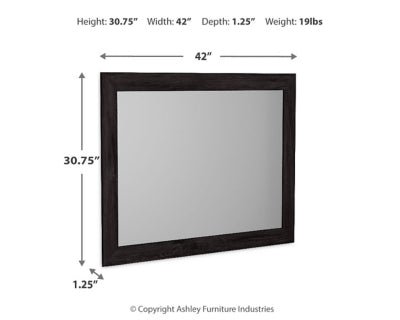 Belachime Bedroom Mirror - Dark Gray Mirror modern furniture Contempo Furniture