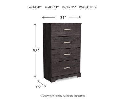 Belachime Chest of Drawers - Dark Gray Accent Chest modern furniture Contempo Furniture