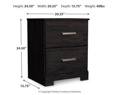 Belachime Nightstand - Dark Gray Accent Nightstand modern furniture Contempo Furniture