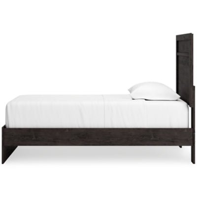 Belachime Twin Panel Bed - Black Panel Bed modern furniture Contempo Furniture
