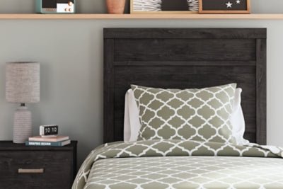 Belachime Twin Panel Bed - Black Panel Bed modern furniture Contempo Furniture