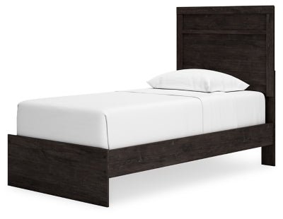 Belachime Twin Panel Bed - Black Panel Bed modern furniture Contempo Furniture