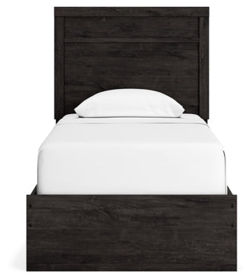 Belachime Twin Panel Bed - Black Panel Bed modern furniture Contempo Furniture