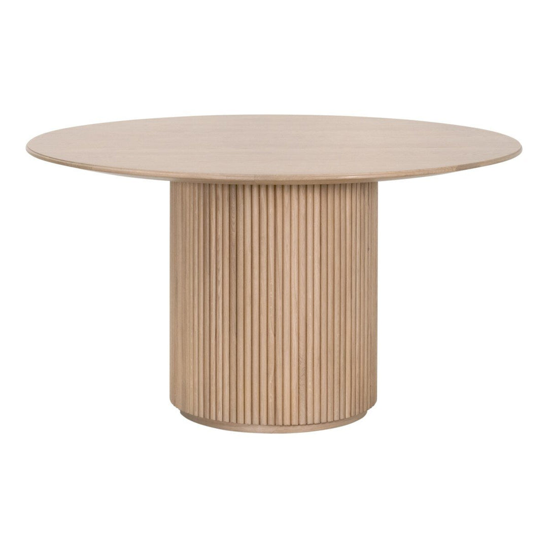 Belfast 54" Round Dining Table in Natural Oak Round Dining Table modern furniture Contempo Furniture