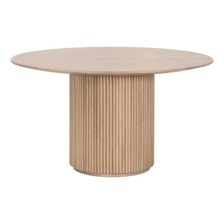 Belfast 54" Round Dining Table in Natural Oak Round Dining Table modern furniture Contempo Furniture